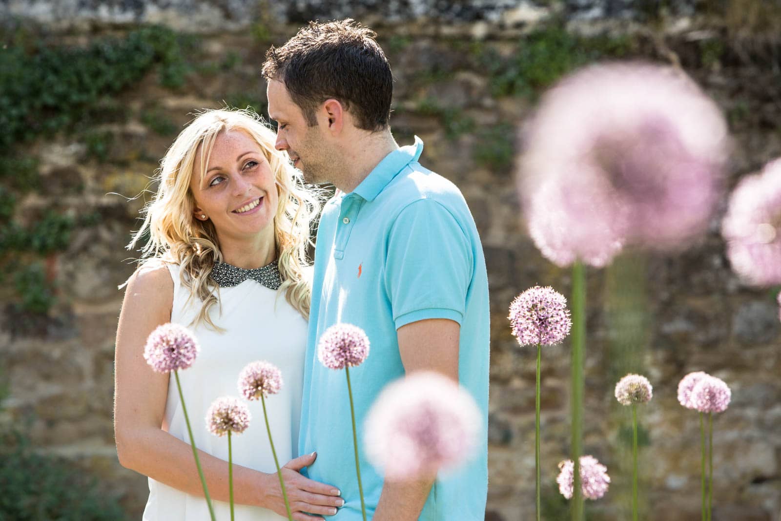 Engagement Shoot in the gardens at Delapre Abbey Northampton